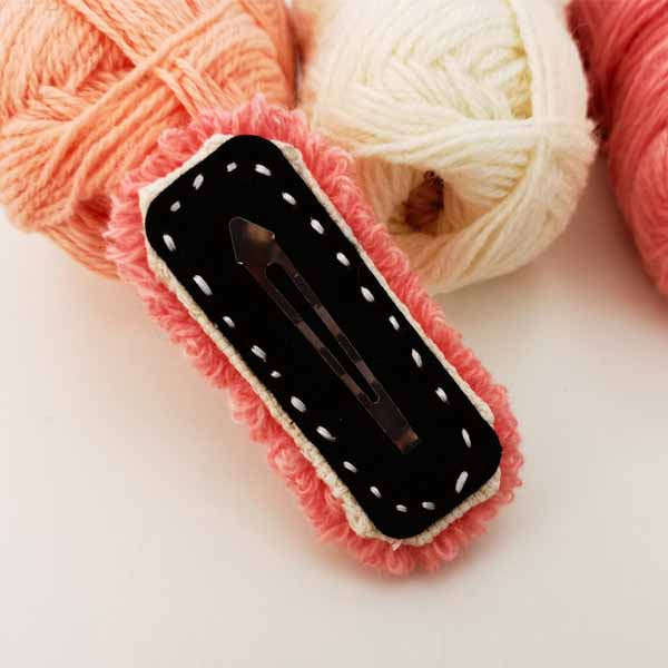 100% handmade Woolen hairpin