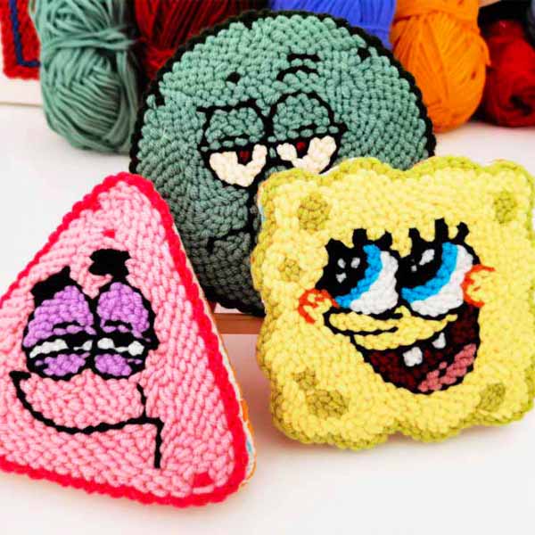 SquarePants coaster 3PC in 1 Set - Finished craft
