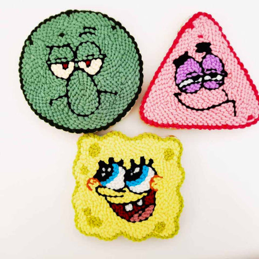 SquarePants coaster 3PC in 1 Set - Finished craft