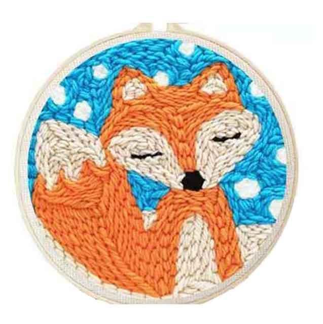 Lovely animals punch needle starter kits