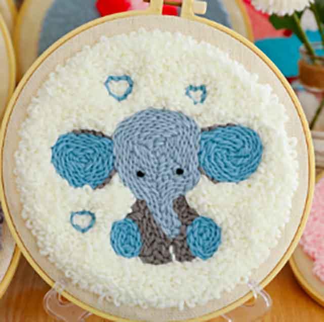Lovely animals punch needle starter kits