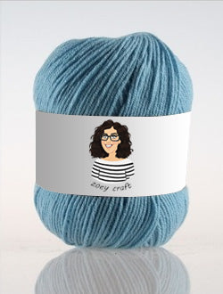 Blue series 3ply 100% Acrylic Yarns, 1.75 Oz (50g) 273 yd / 250 m 3ply