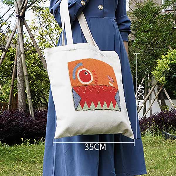DIY Canvas tote bag Monster