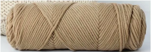 Brown & Khaki 8 Ply 100% Acrylic Yarns,3.5 oz/100 gm,120 yd/110 m, 8 PLY