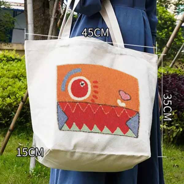 DIY Canvas tote bag Monster
