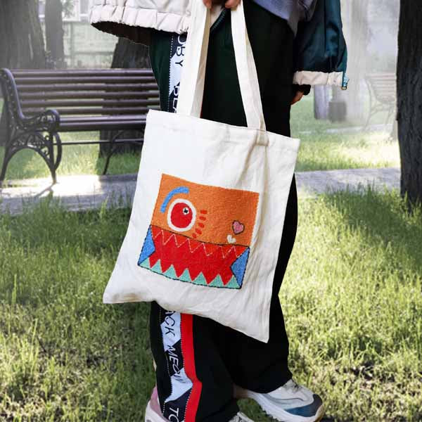 DIY Canvas tote bag Monster