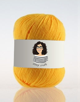 Yellow series 3ply 100% Acrylic Yarns, 1.75 Oz (50g) 273 yd / 250 m 3ply