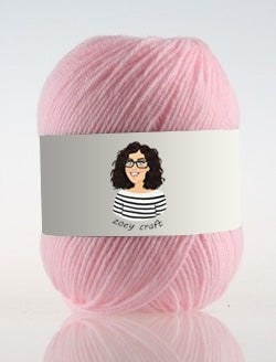 Pink series 3ply 100% Acrylic Yarns, 1.75 Oz (50g) 273 yd / 250 m 3ply