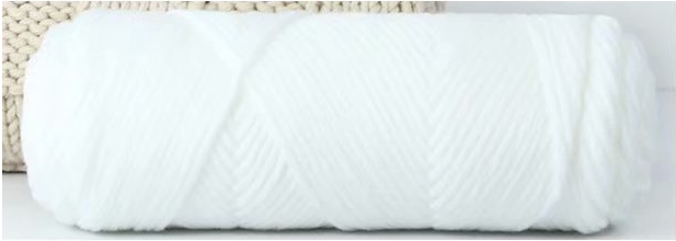 White series 8 Ply 100% Acrylic Yarns,3.5 oz/100 gm,120 yd/110 m, 8 PLY