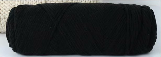 Black 8 Ply 100% Acrylic Yarns,3.5 oz/100 gm,120 yd/110 m, 8 PLY