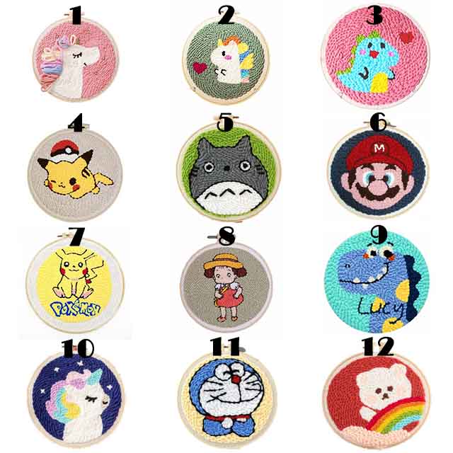 Cartoon Characters Punch Needle Starter Kits