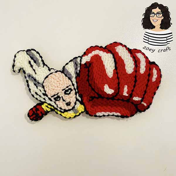 One punch man coaster 1 Pic Kits or finished product