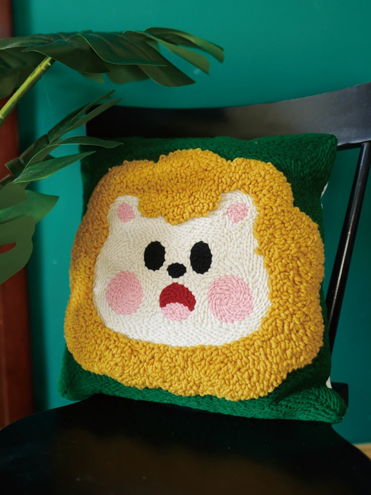 DIY Punch Needle Pillow Kit - Lion