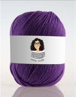 Purple series 3ply 100% Acrylic Yarns, 1.75 Oz (50g) 273 yd / 250 m 3ply