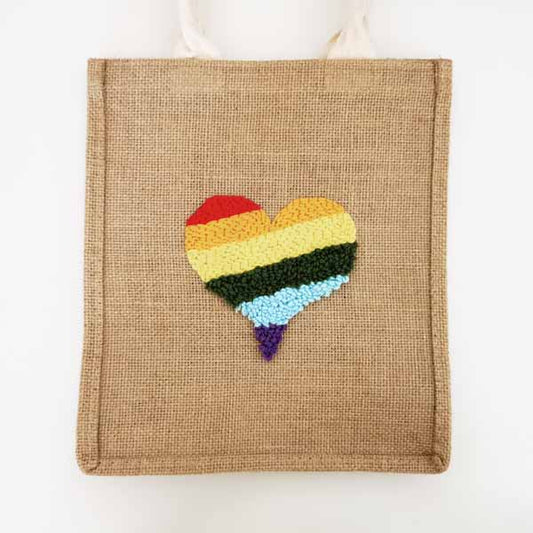 DIY Burlap tote bag The heart of freedom - Kits
