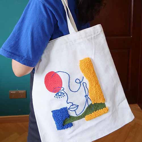 DIY Canvas Tote Bag  DlY Punch Needle Bag Kit – zoeycraft