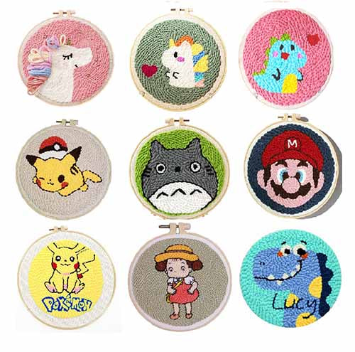 Cartoon Characters Punch Needle Starter Kits